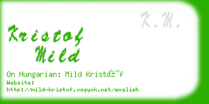 kristof mild business card